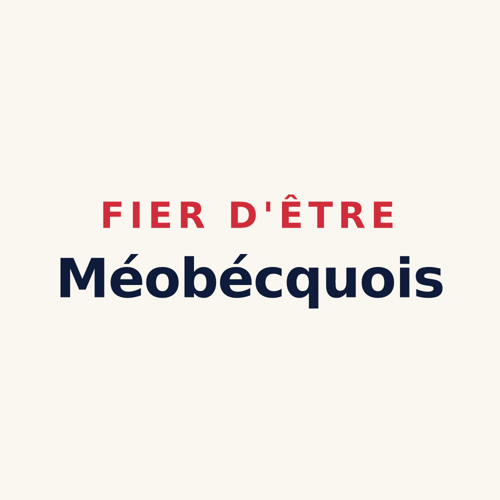 Tasse « Fier d'être Méobécquois » — design pour Méobecq