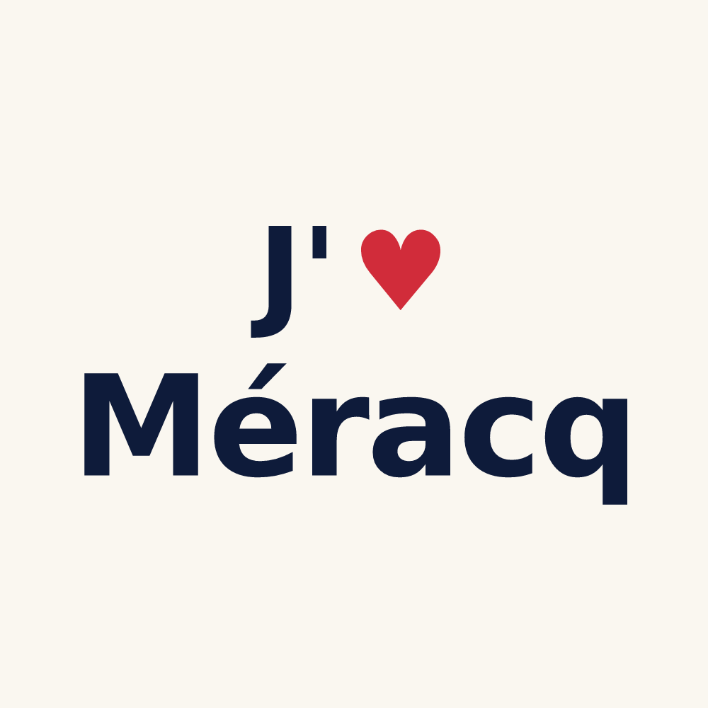 Tasse personnalisée Méracq — design J'aime Méracq