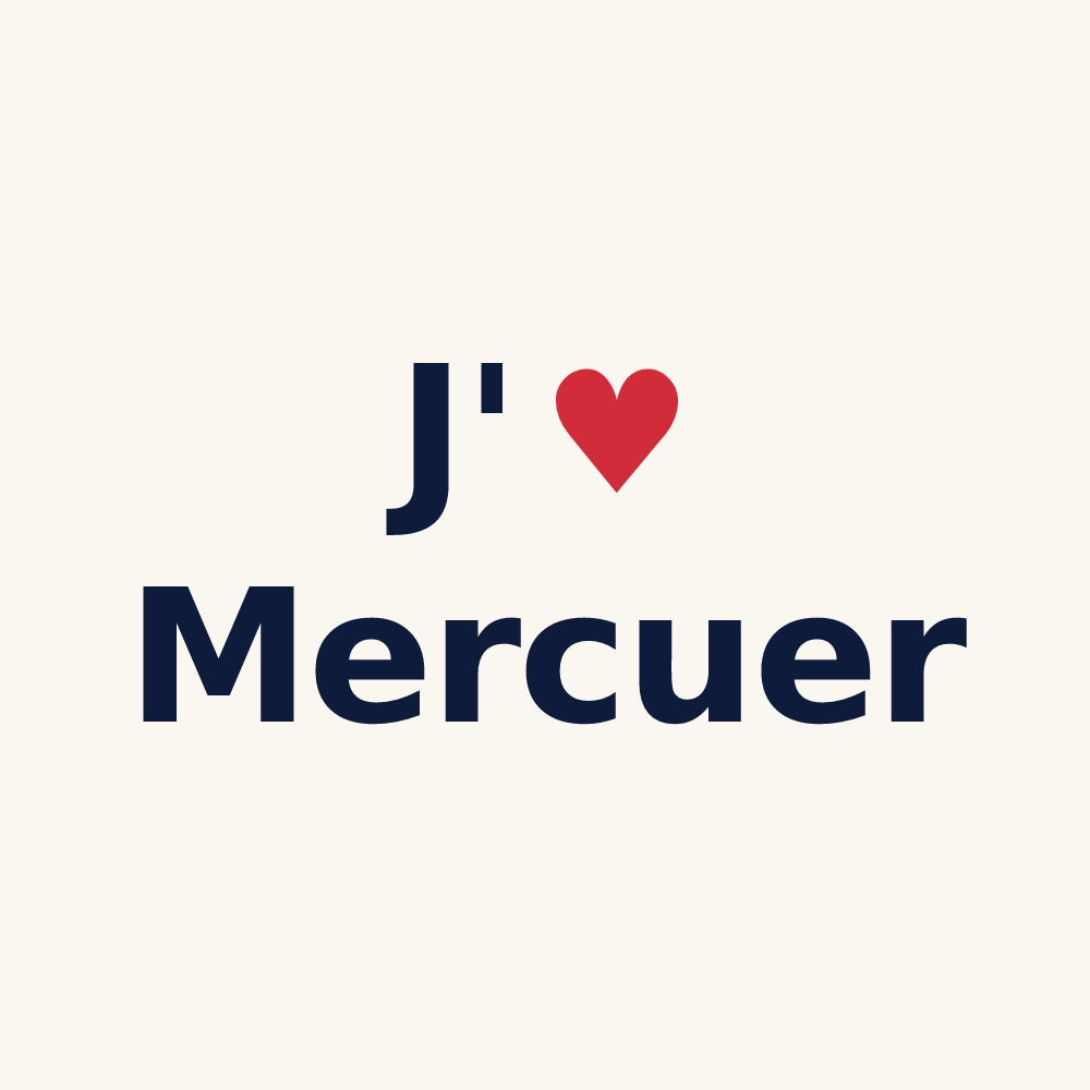 Tasse personnalisée Mercuer — design J'aime Mercuer