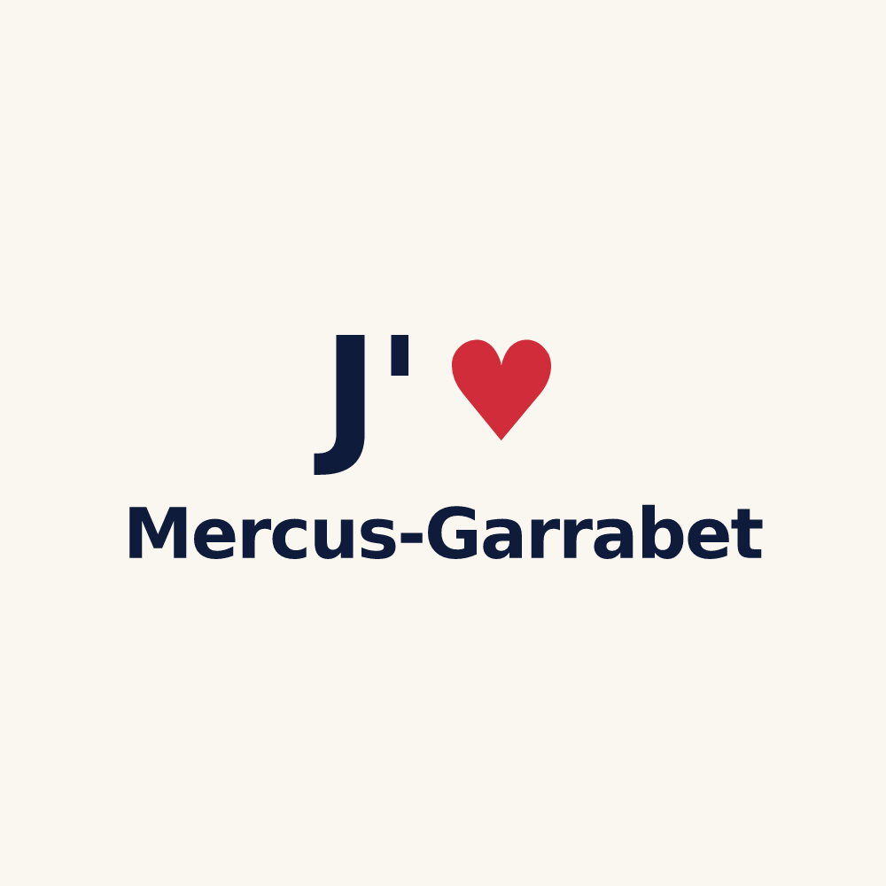 Tasse personnalisée Mercus-Garrabet — design J'aime Mercus-Garrabet