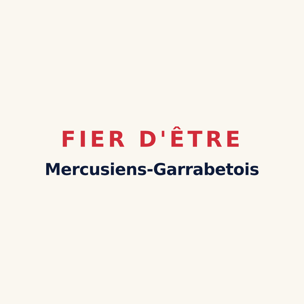 Tasse « Fier d'être Mercusiens-Garrabetois » — design pour Mercus-Garrabet