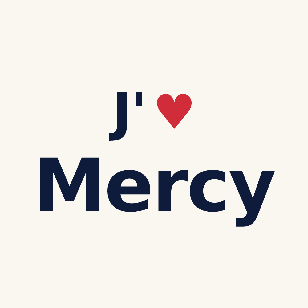 Tasse personnalisée Mercy — design J'aime Mercy