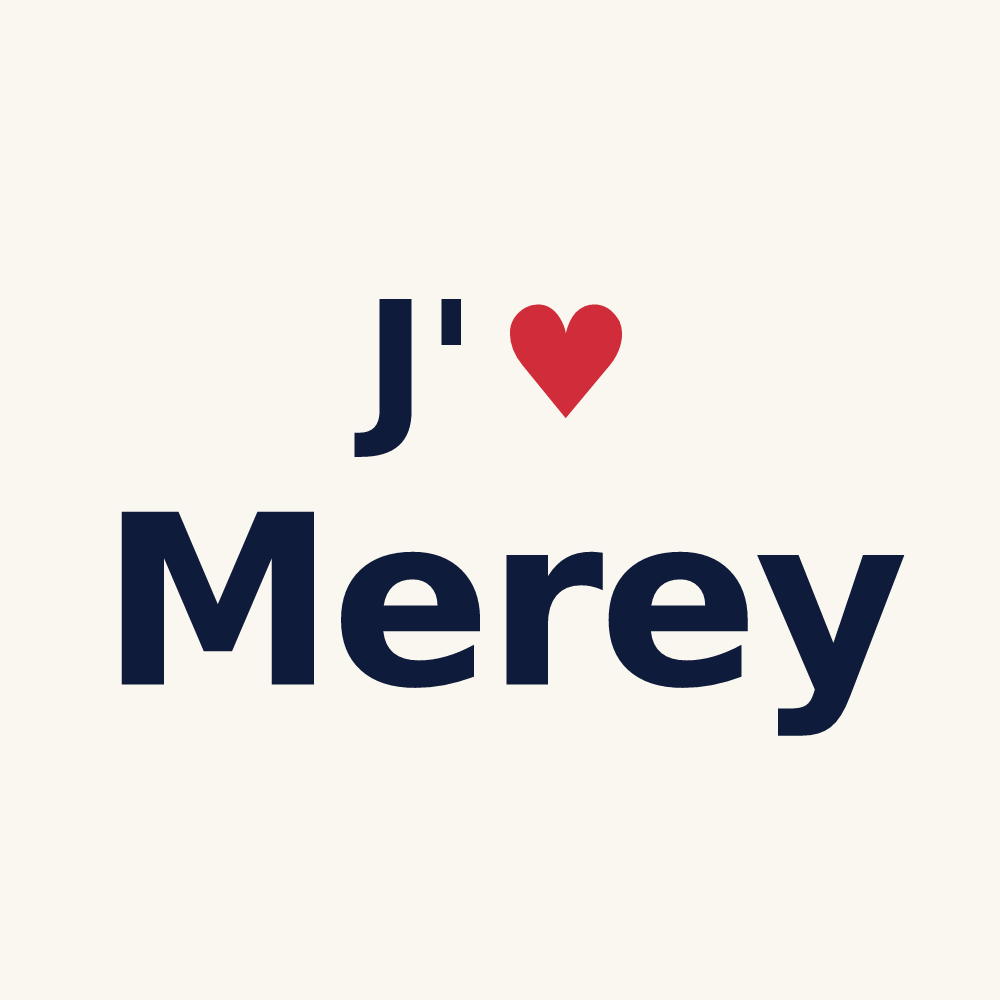 Tasse personnalisée Merey — design « J'aime Merey » imprimé sur la tasse