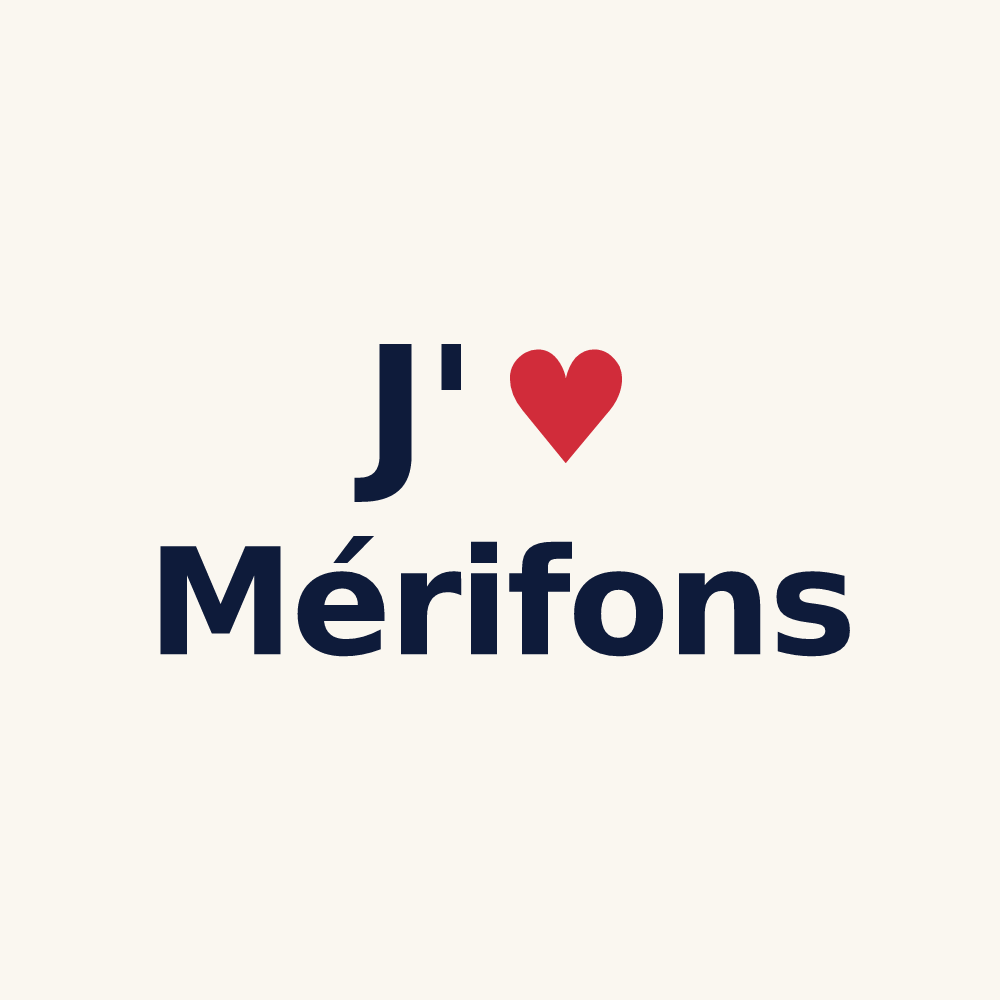 Tasse personnalisée Mérifons — design J'aime Mérifons