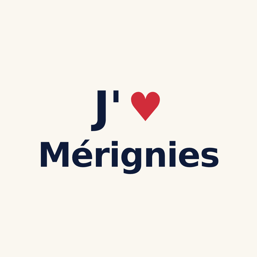 Tasse personnalisée Mérignies — design J'aime Mérignies
