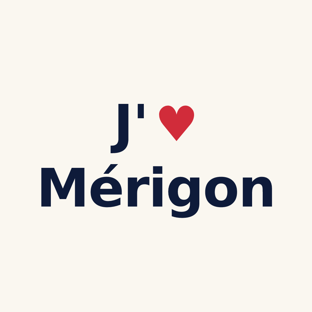 Tasse personnalisée Mérigon — design J'aime Mérigon