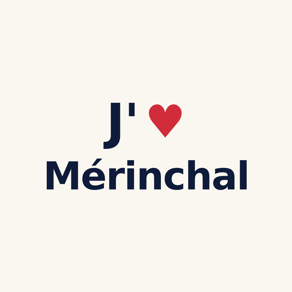 Tasse personnalisée Mérinchal — design « J'aime Mérinchal » imprimé sur la tasse
