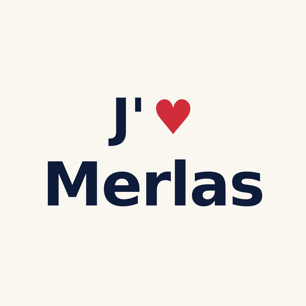Tasse personnalisée Merlas — design J'aime Merlas