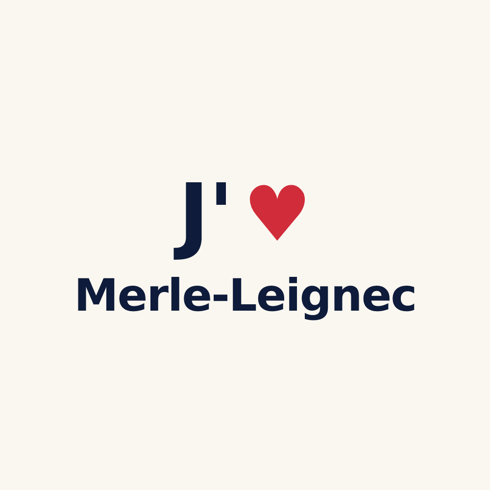 Tasse personnalisée Merle-Leignec — design J'aime Merle-Leignec
