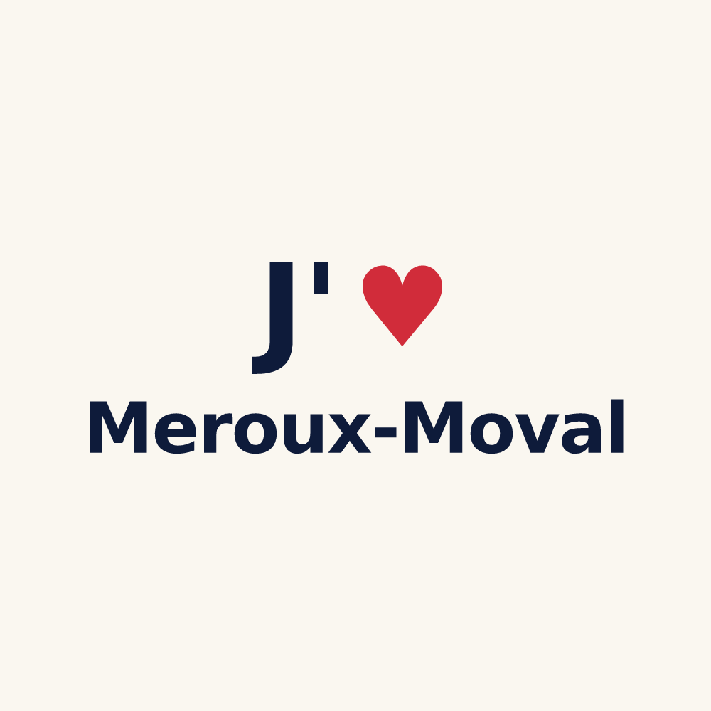 Tasse personnalisée Meroux-Moval — design « J'aime Meroux-Moval » imprimé sur la tasse