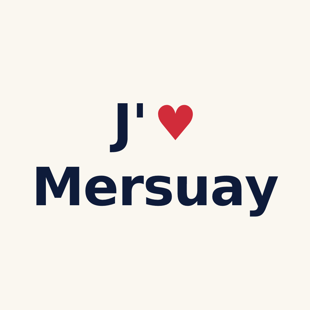 Tasse personnalisée Mersuay — design « J'aime Mersuay » imprimé sur la tasse
