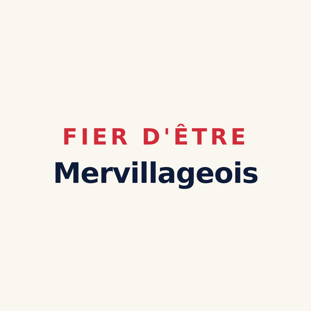 Tasse « Fier d'être Mervillageois » — design pour Mervilla