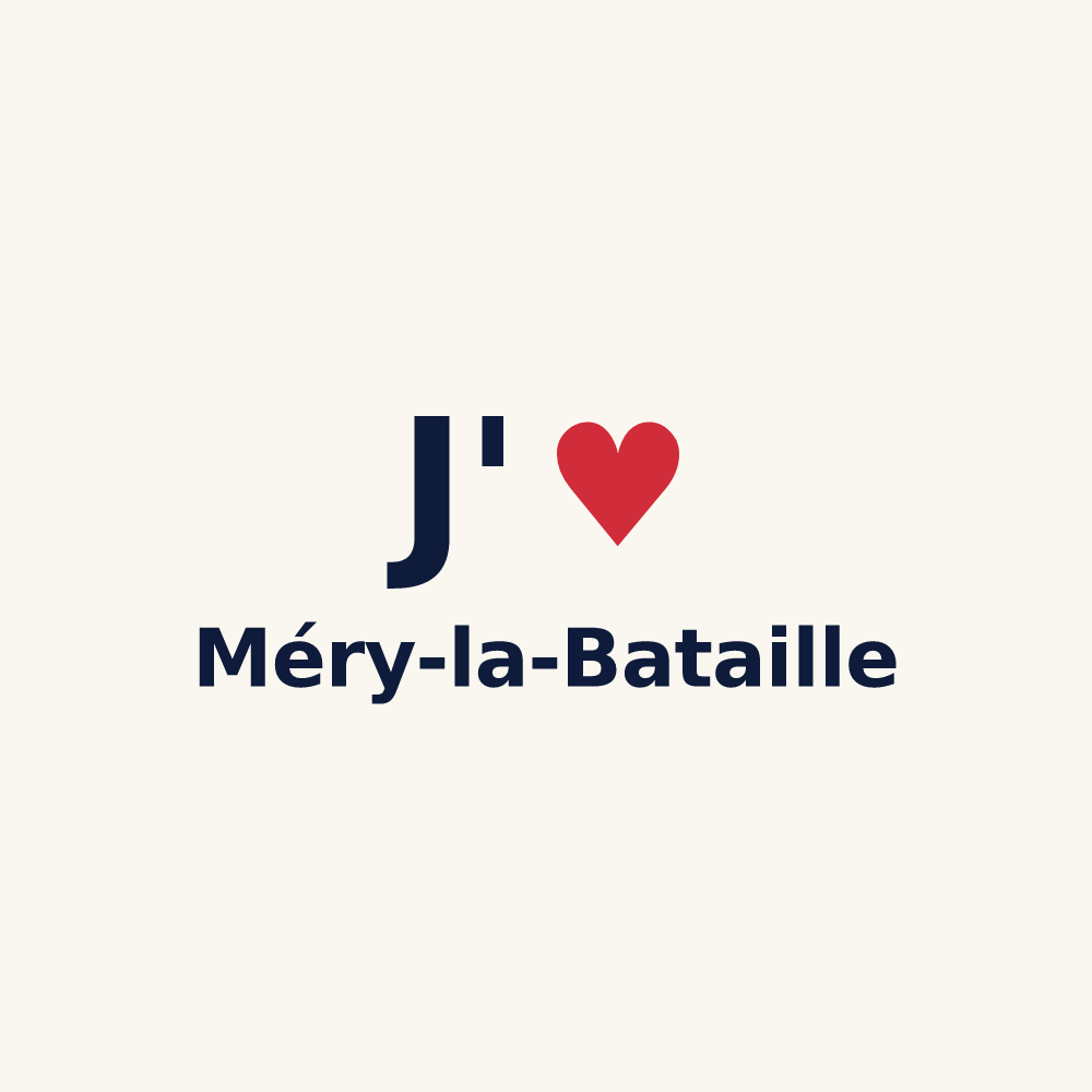 Tasse personnalisée Méry-la-Bataille — design J'aime Méry-la-Bataille