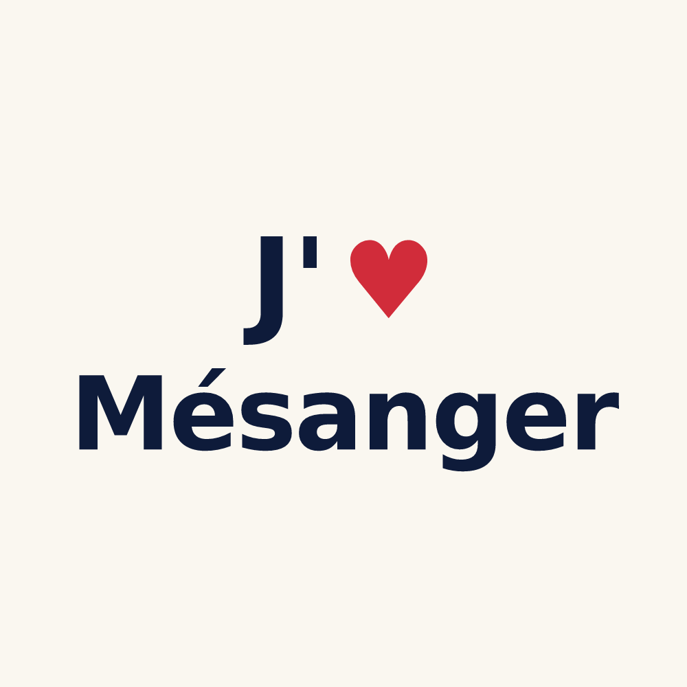 Tasse personnalisée Mésanger — design J'aime Mésanger