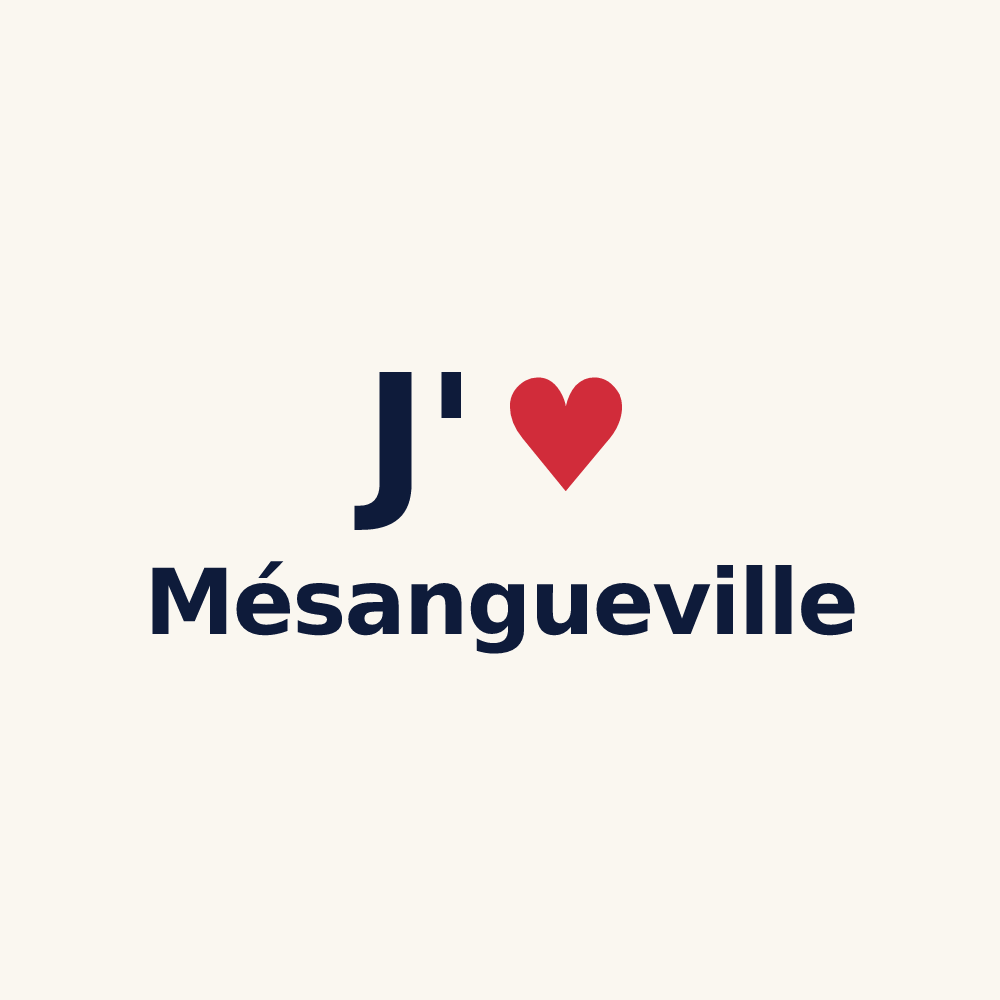 Tasse personnalisée Mésangueville — design J'aime Mésangueville