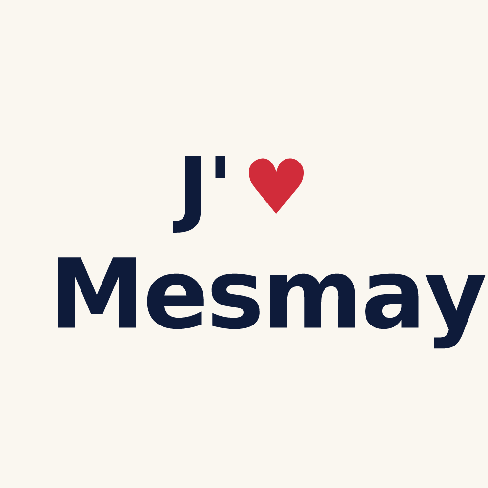 Tasse personnalisée Mesmay — design J'aime Mesmay