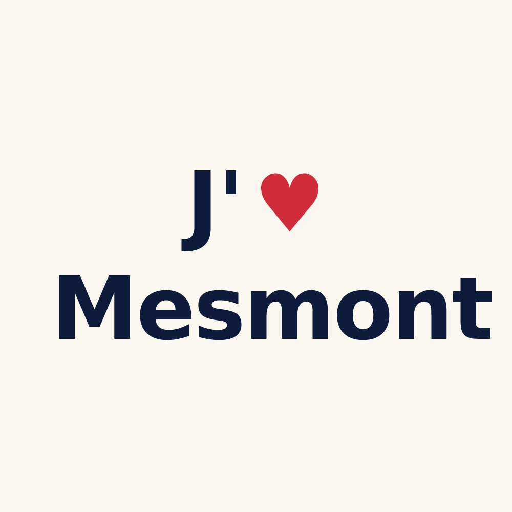 Tasse personnalisée Mesmont — design J'aime Mesmont