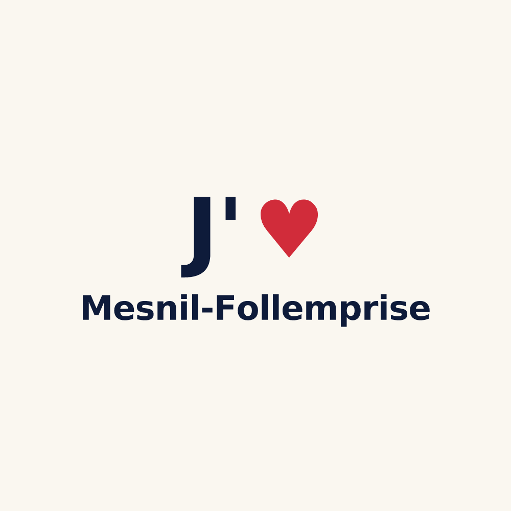 Tasse personnalisée Mesnil-Follemprise — design J'aime Mesnil-Follemprise