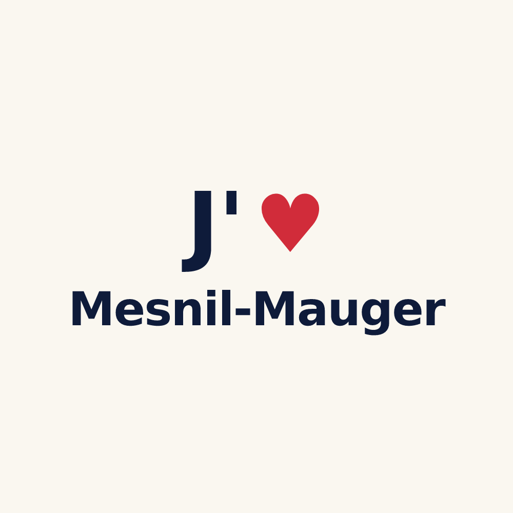 Tasse personnalisée Mesnil-Mauger — design J'aime Mesnil-Mauger