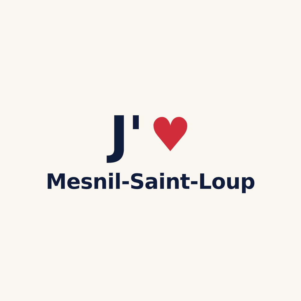 Tasse personnalisée Mesnil-Saint-Loup — design J'aime Mesnil-Saint-Loup