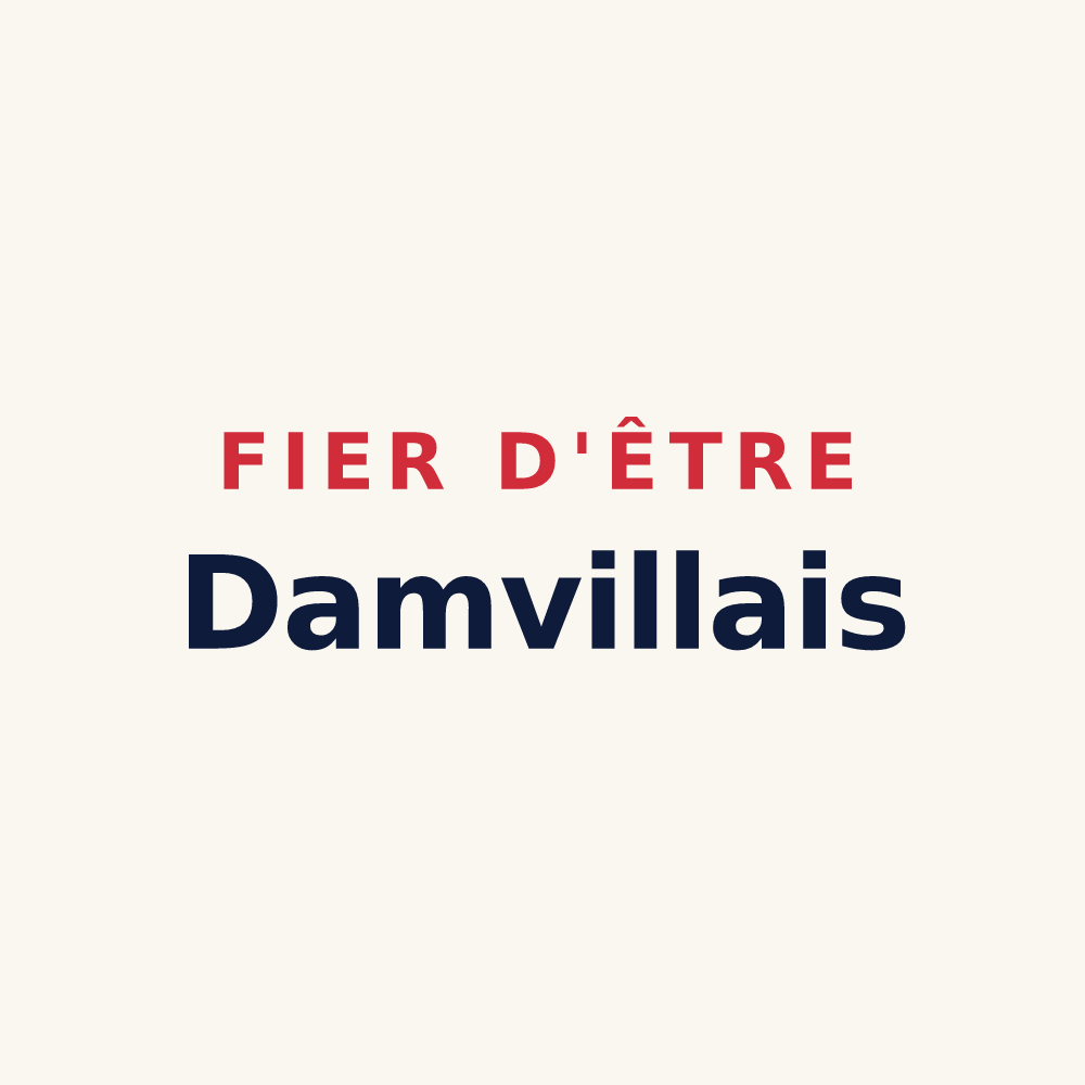 Tasse « Fier d'être Damvillais » — design pour Mesnils-sur-Iton