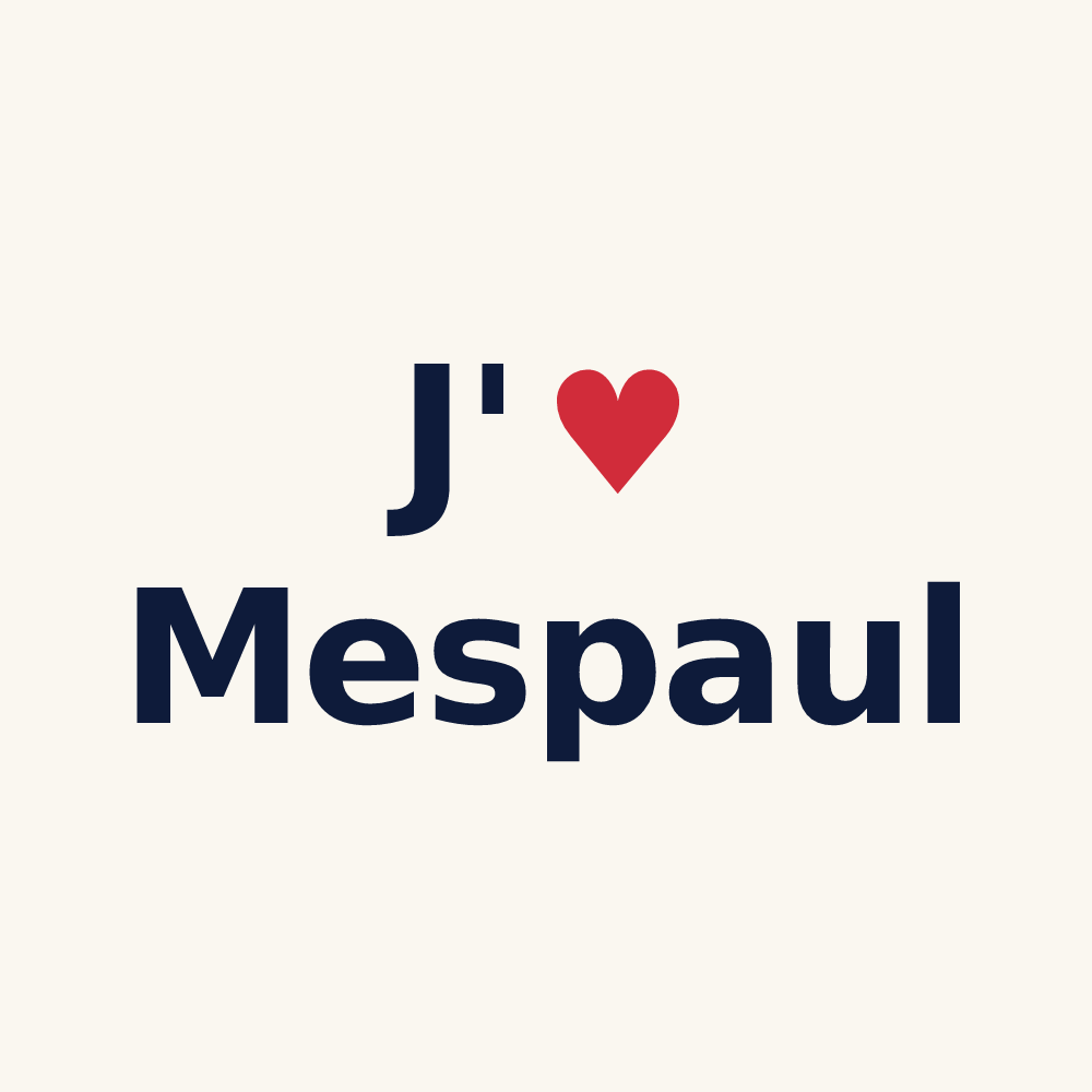 Tasse personnalisée Mespaul — design J'aime Mespaul