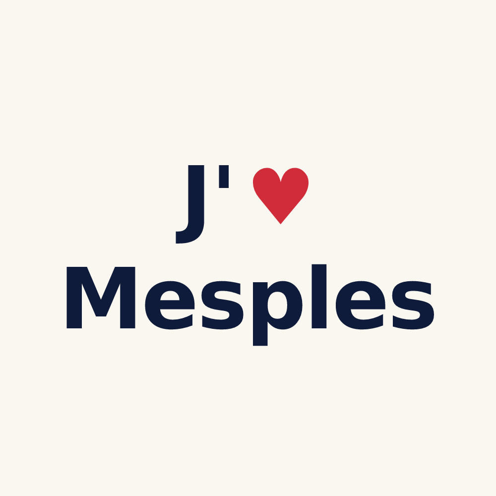Tasse personnalisée Mesples — design J'aime Mesples