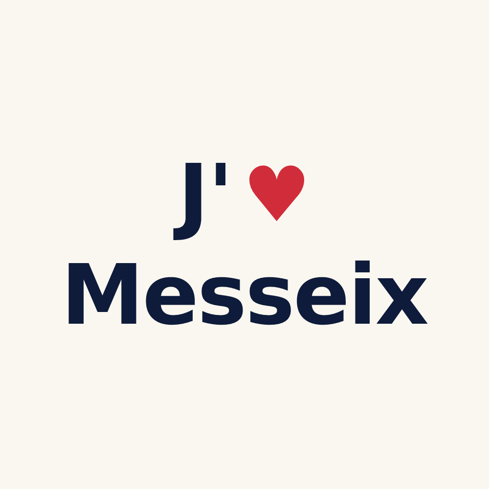 Tasse personnalisée Messeix — design J'aime Messeix