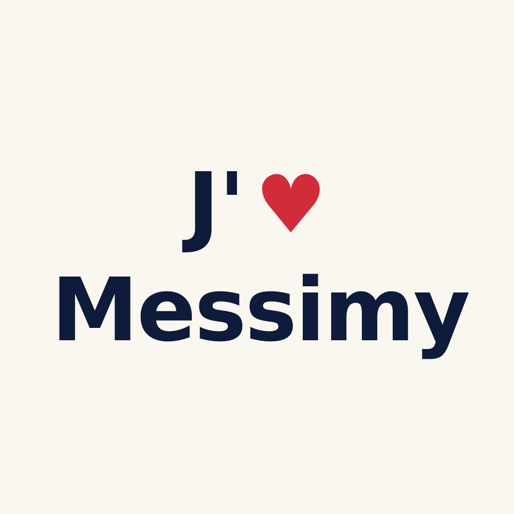 Tasse personnalisée Messimy — design J'aime Messimy