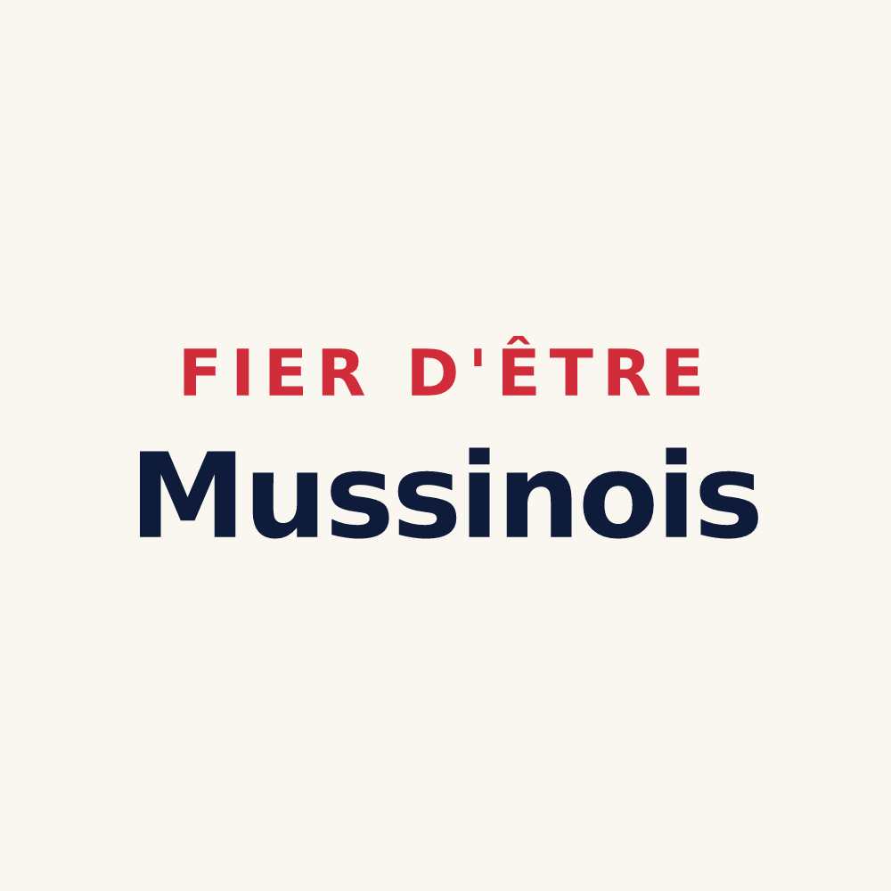 Tasse « Fier d'être Mussinois » — design pour Meussia