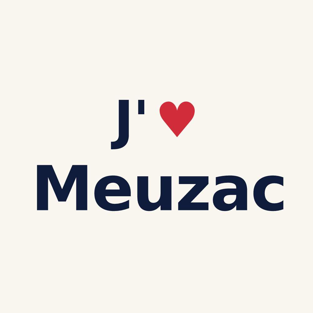 Tasse personnalisée Meuzac — design J'aime Meuzac