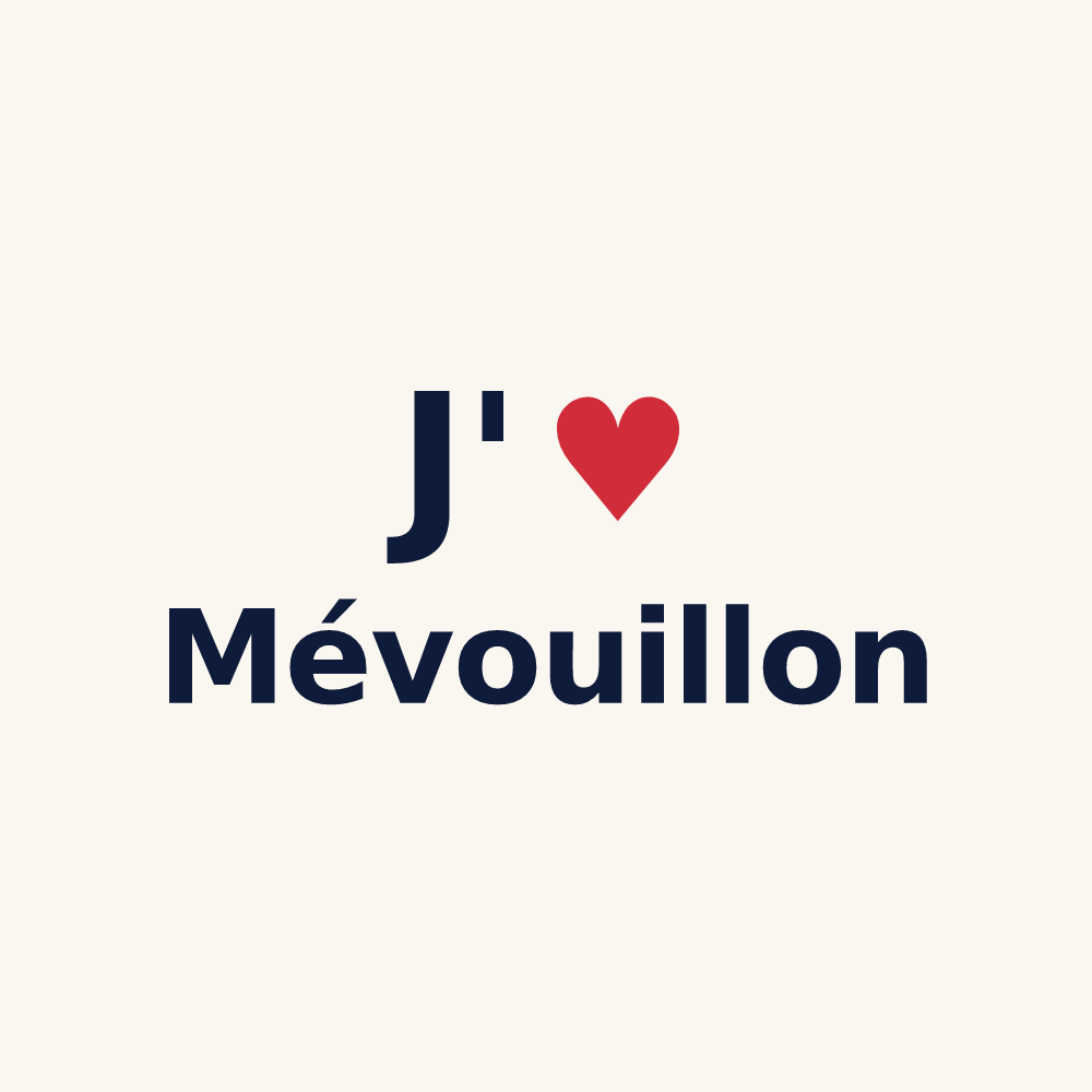 Tasse personnalisée Mévouillon — design « J'aime Mévouillon » imprimé sur la tasse
