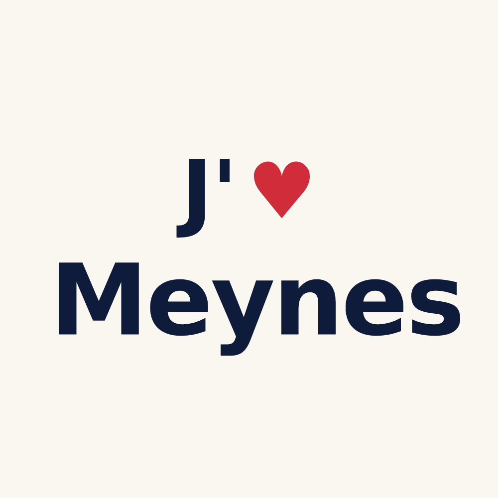Tasse personnalisée Meynes — design J'aime Meynes