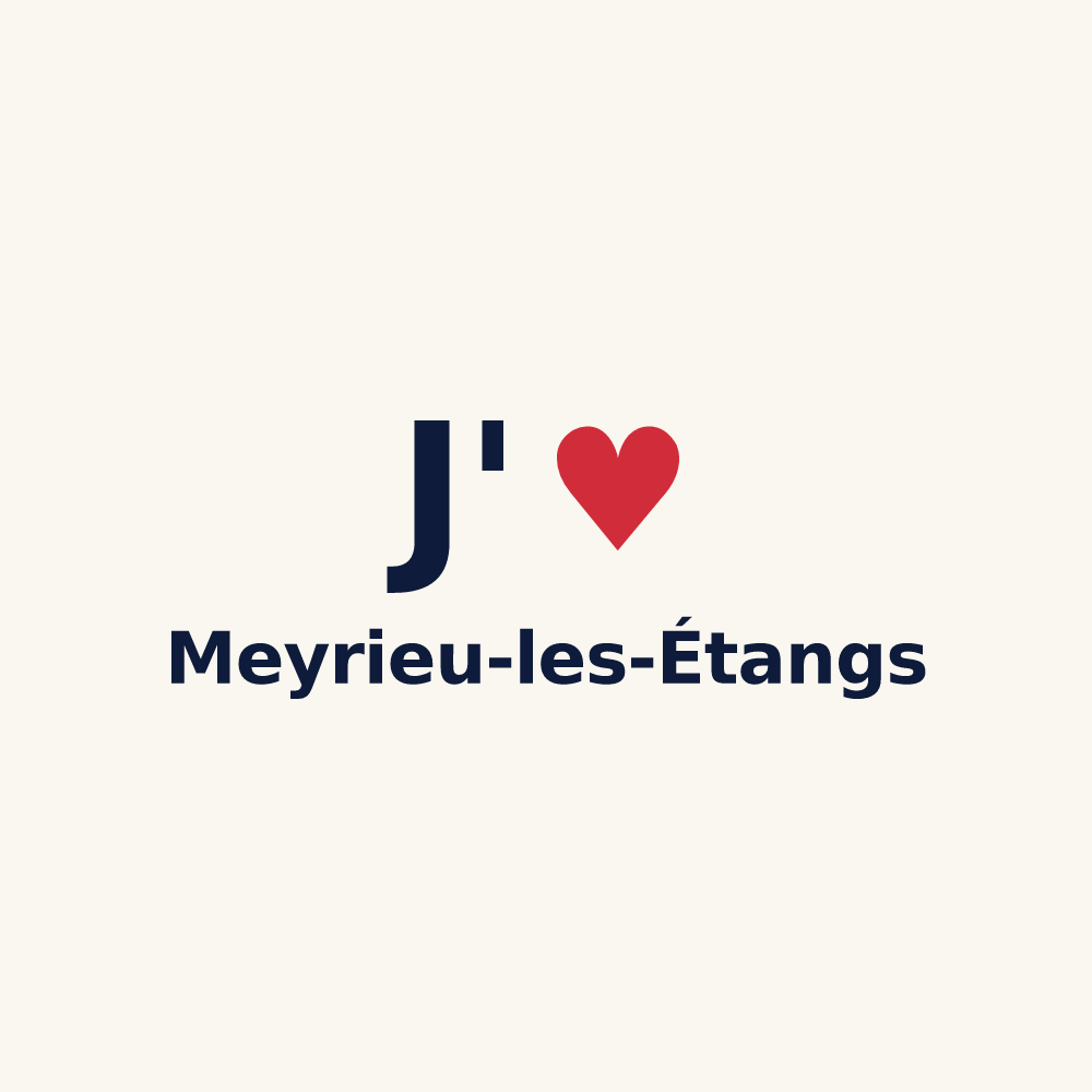 Tasse personnalisée Meyrieu-les-Étangs — design « J'aime Meyrieu-les-Étangs » imprimé sur la tasse