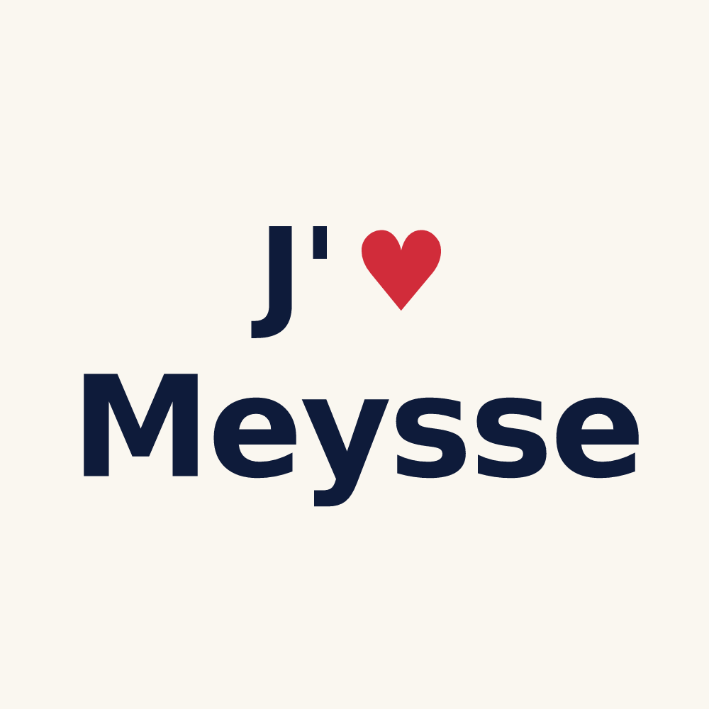Tasse personnalisée Meysse — design J'aime Meysse