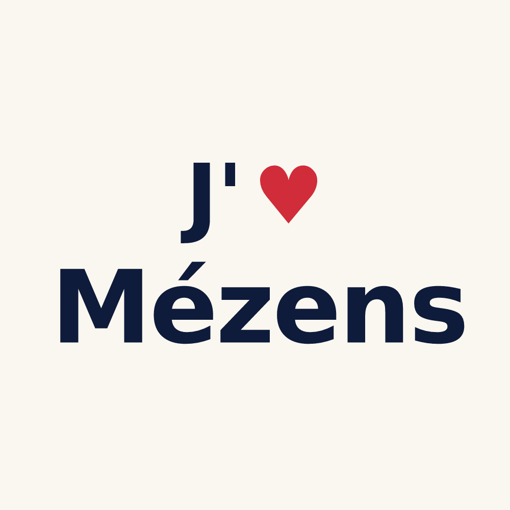 Tasse personnalisée Mézens — design J'aime Mézens