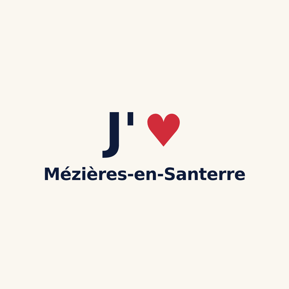 Tasse personnalisée Mézières-en-Santerre — design « J'aime Mézières-en-Santerre » imprimé sur la tasse
