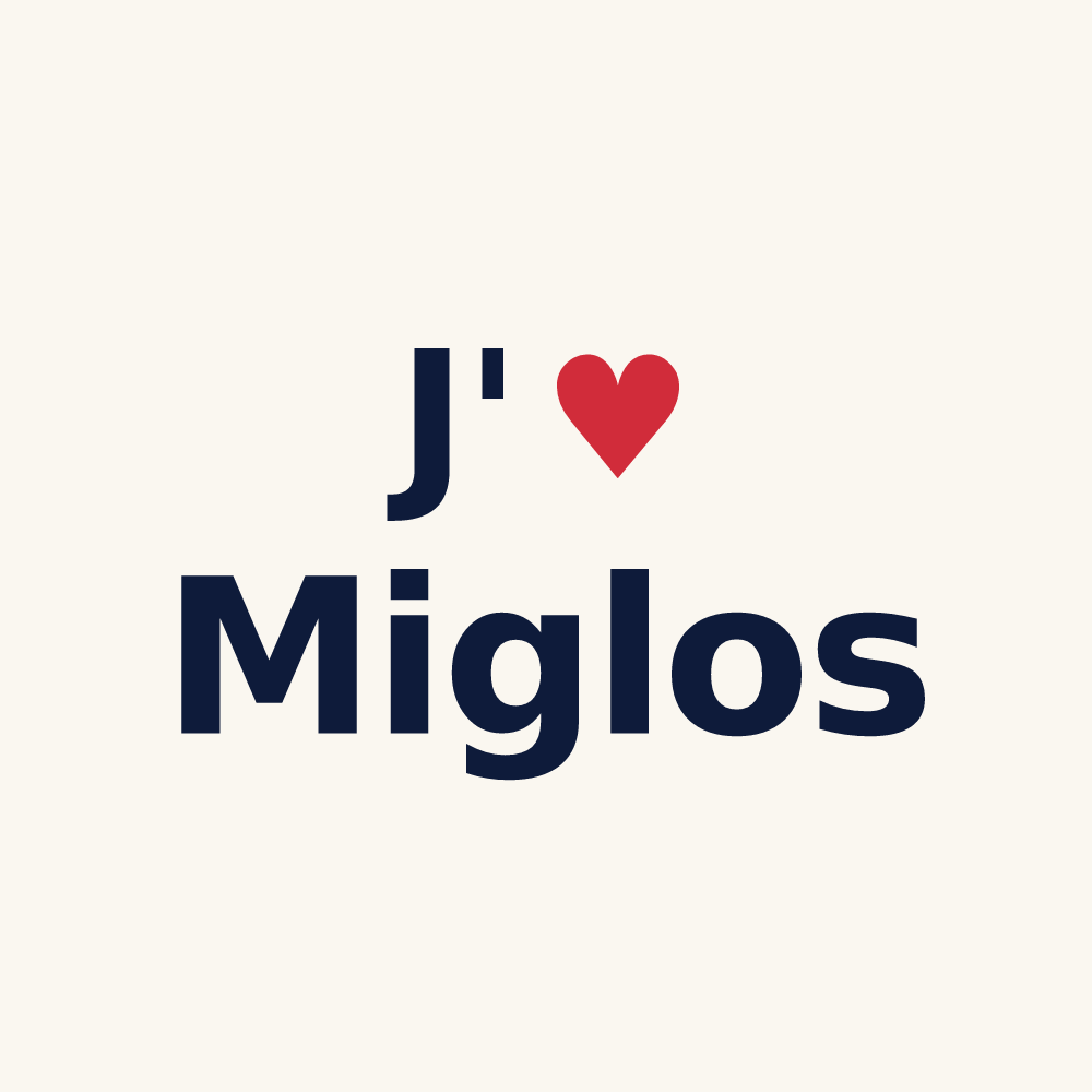 Tasse personnalisée Miglos — design J'aime Miglos
