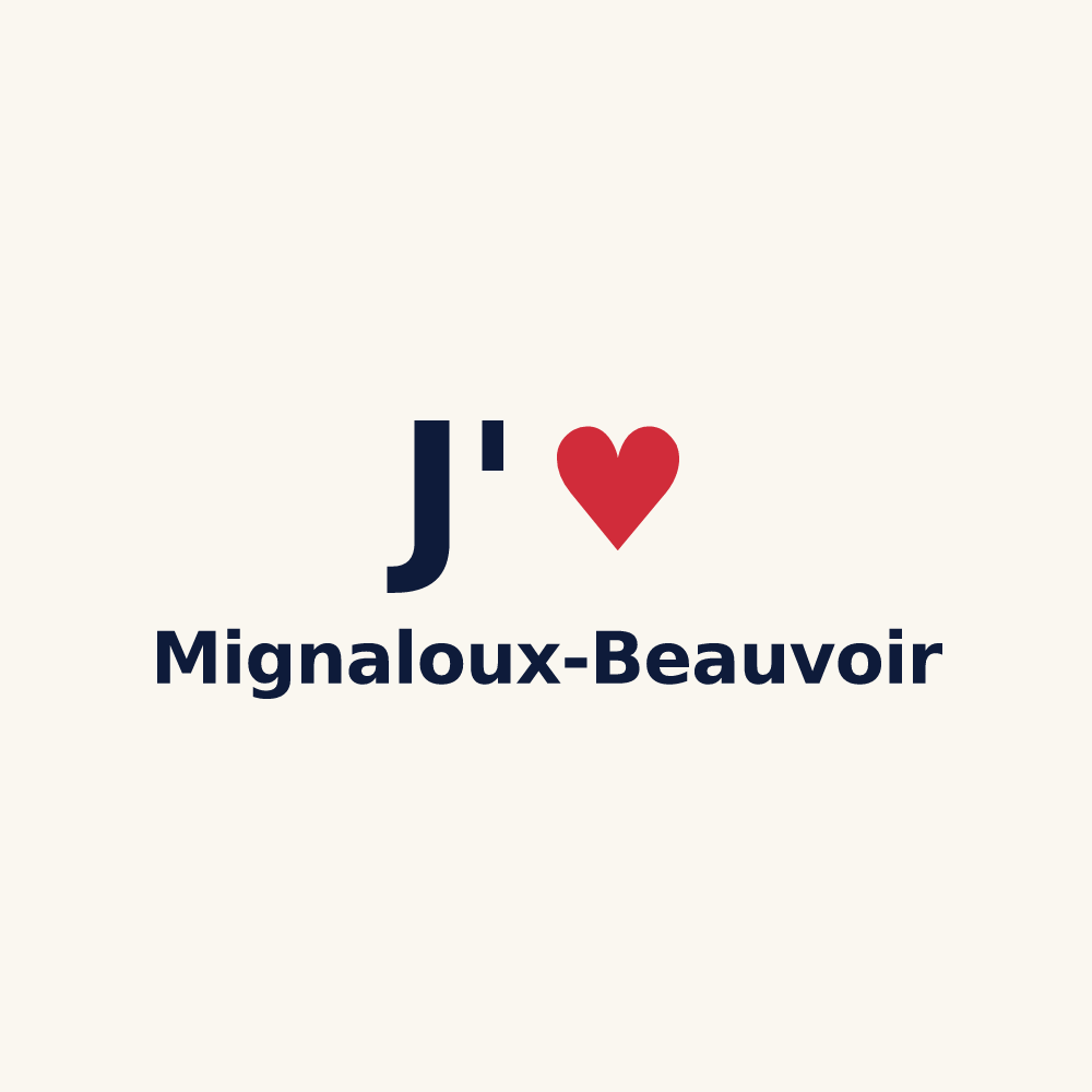 Tasse personnalisée Mignaloux-Beauvoir — design J'aime Mignaloux-Beauvoir