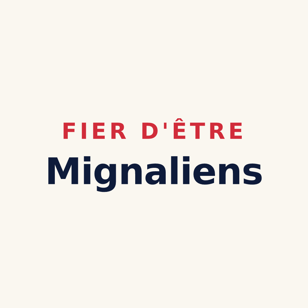 Tasse « Fier d'être Mignaliens » — design pour Mignaloux-Beauvoir