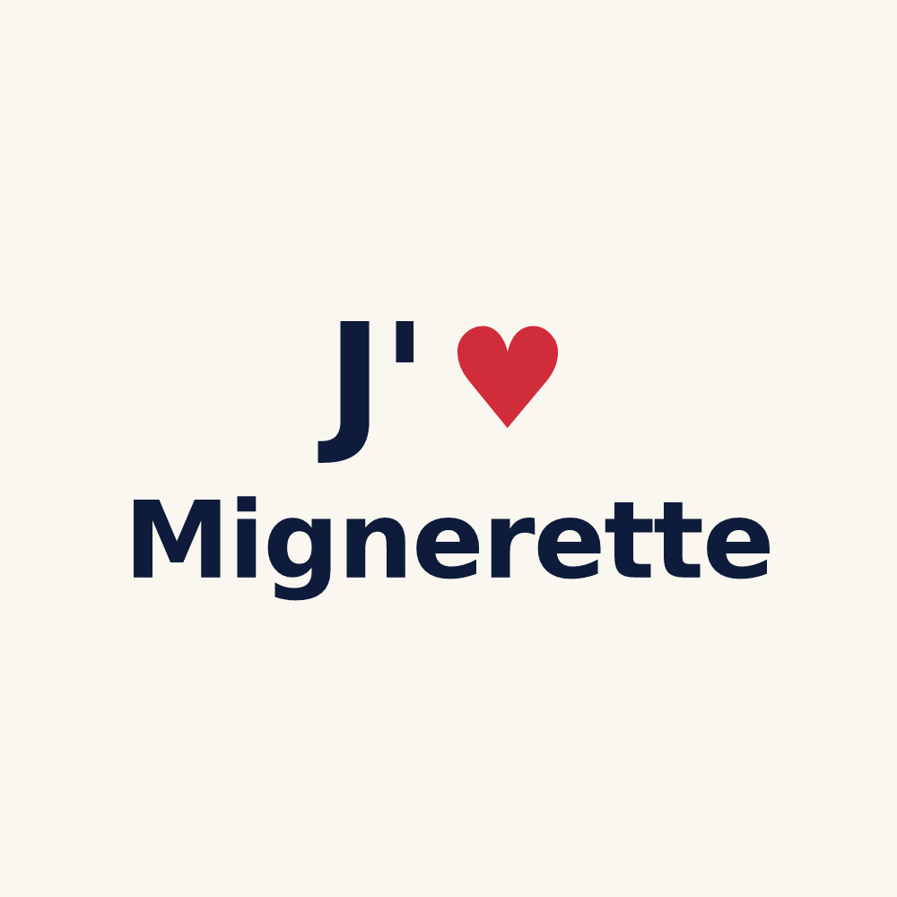Tasse personnalisée Mignerette — design J'aime Mignerette