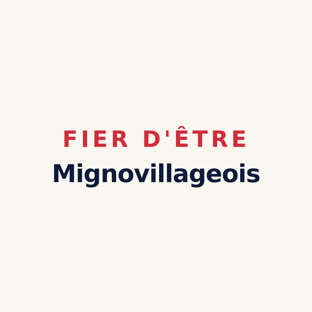 Tasse « Fier d'être Mignovillageois » — design pour Mignovillard