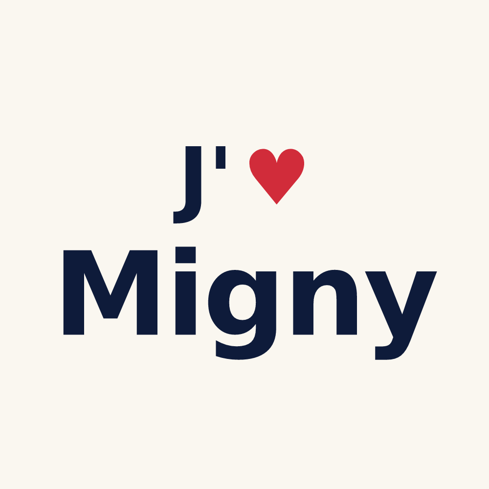 Tasse personnalisée Migny — design J'aime Migny