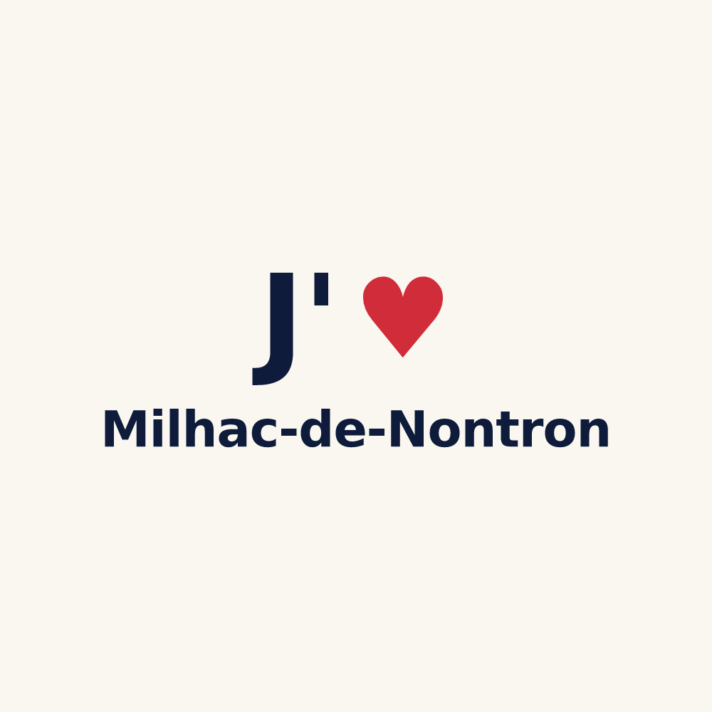 Tasse personnalisée Milhac-de-Nontron — design J'aime Milhac-de-Nontron