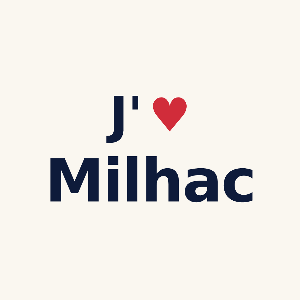 Tasse personnalisée Milhac — design J'aime Milhac