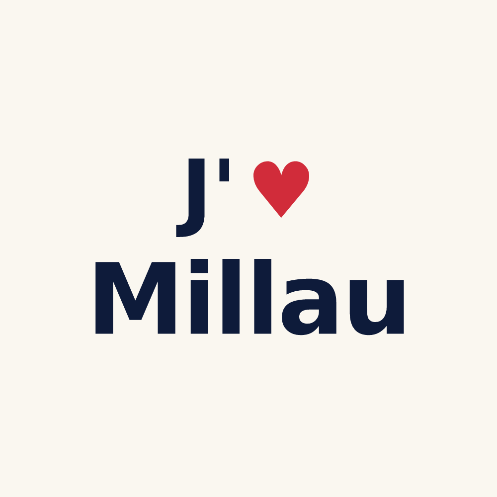 Tasse personnalisée Millau — design « J'aime Millau » imprimé sur la tasse