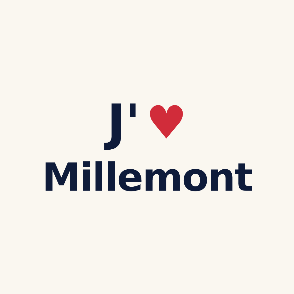 Tasse personnalisée Millemont — design J'aime Millemont