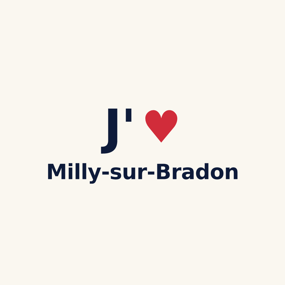 Tasse personnalisée Milly-sur-Bradon — design J'aime Milly-sur-Bradon