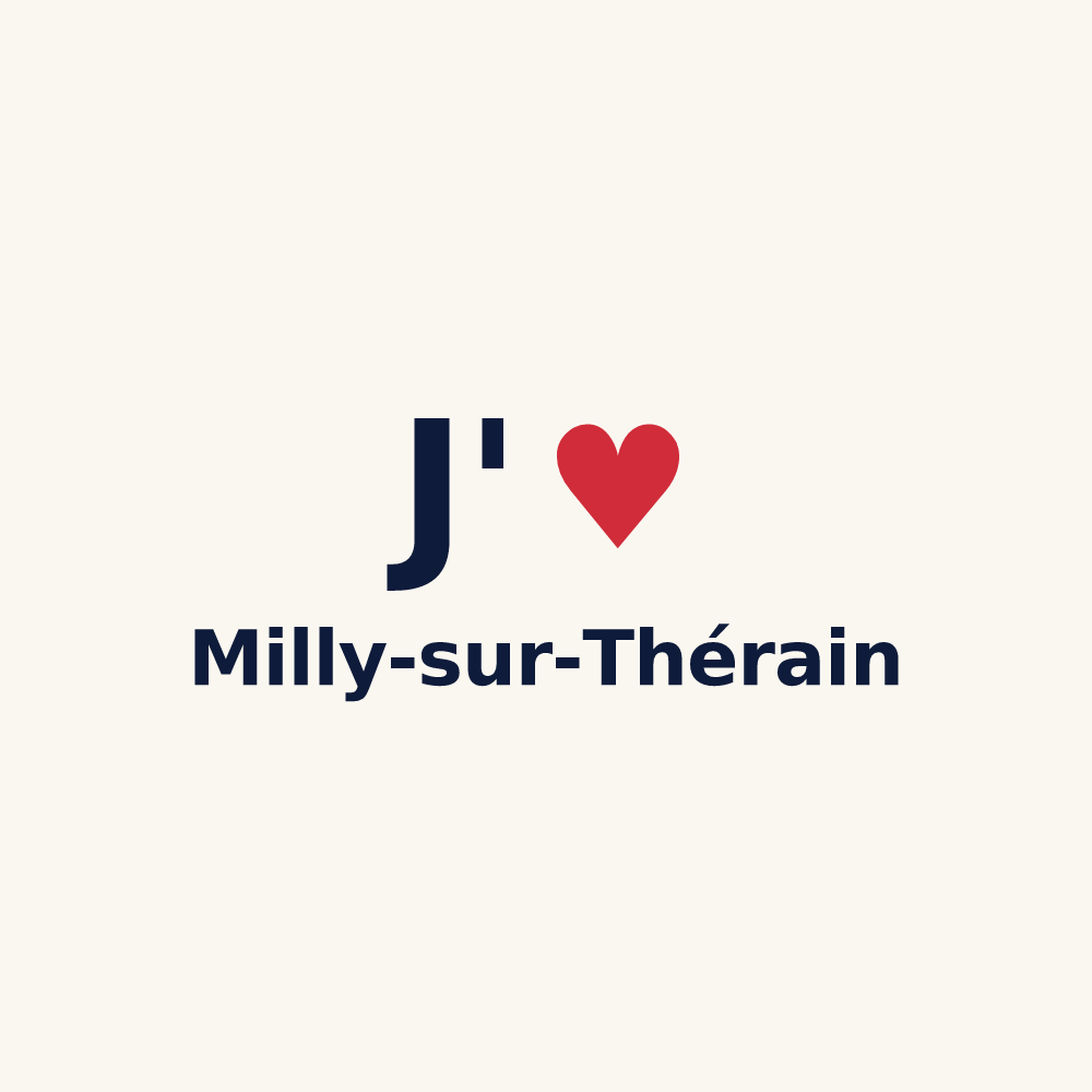 Tasse personnalisée Milly-sur-Thérain — design J'aime Milly-sur-Thérain