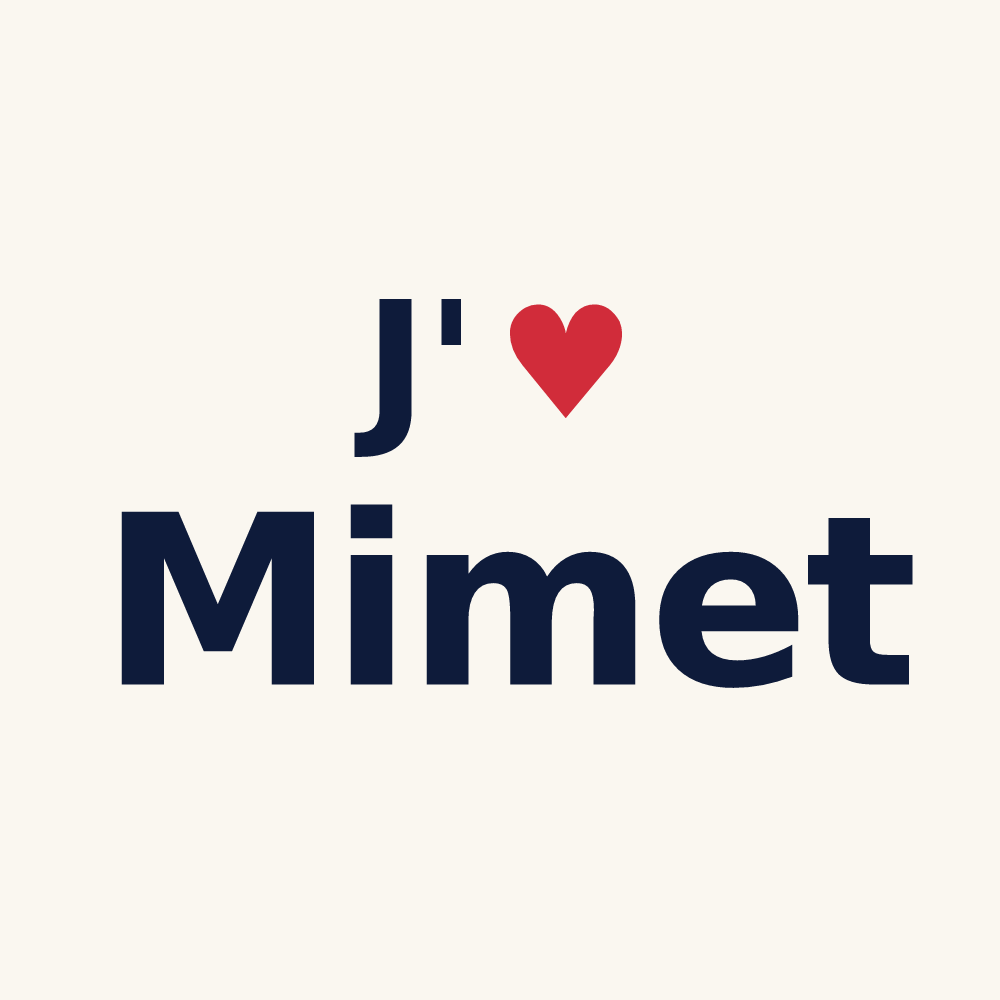 Tasse personnalisée Mimet — design J'aime Mimet